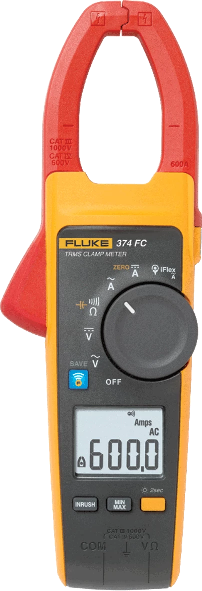 FLUKE 374 FC 600A TRMS WIRELESS AC/DC CLAMP METER