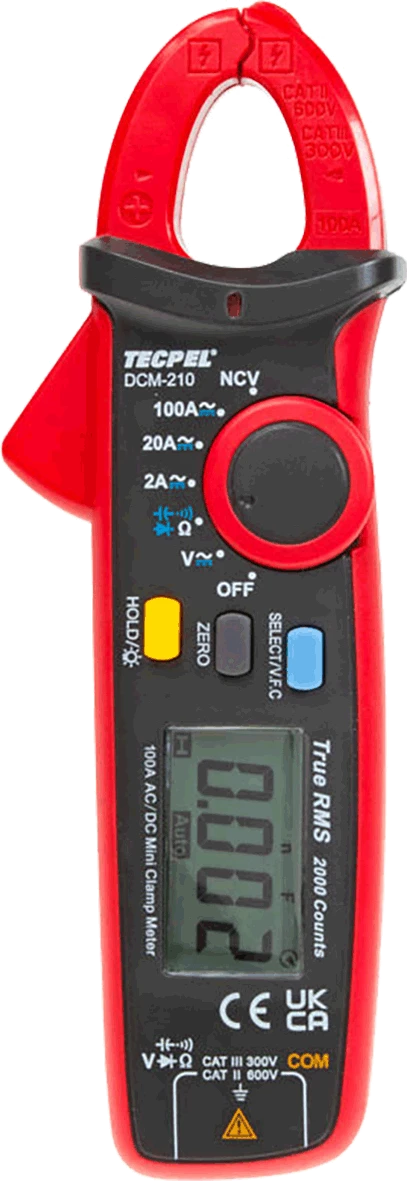 Tecpel DCM 210 TRUE RMS AC/DC CLAMP METER