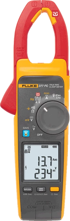 Fluke 377 FC True-rms Non-Contact Voltage AC/DC Clamp Meter with iFlex